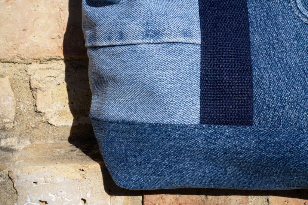 Upcycled Green Bay Packers Denim Tote Bag