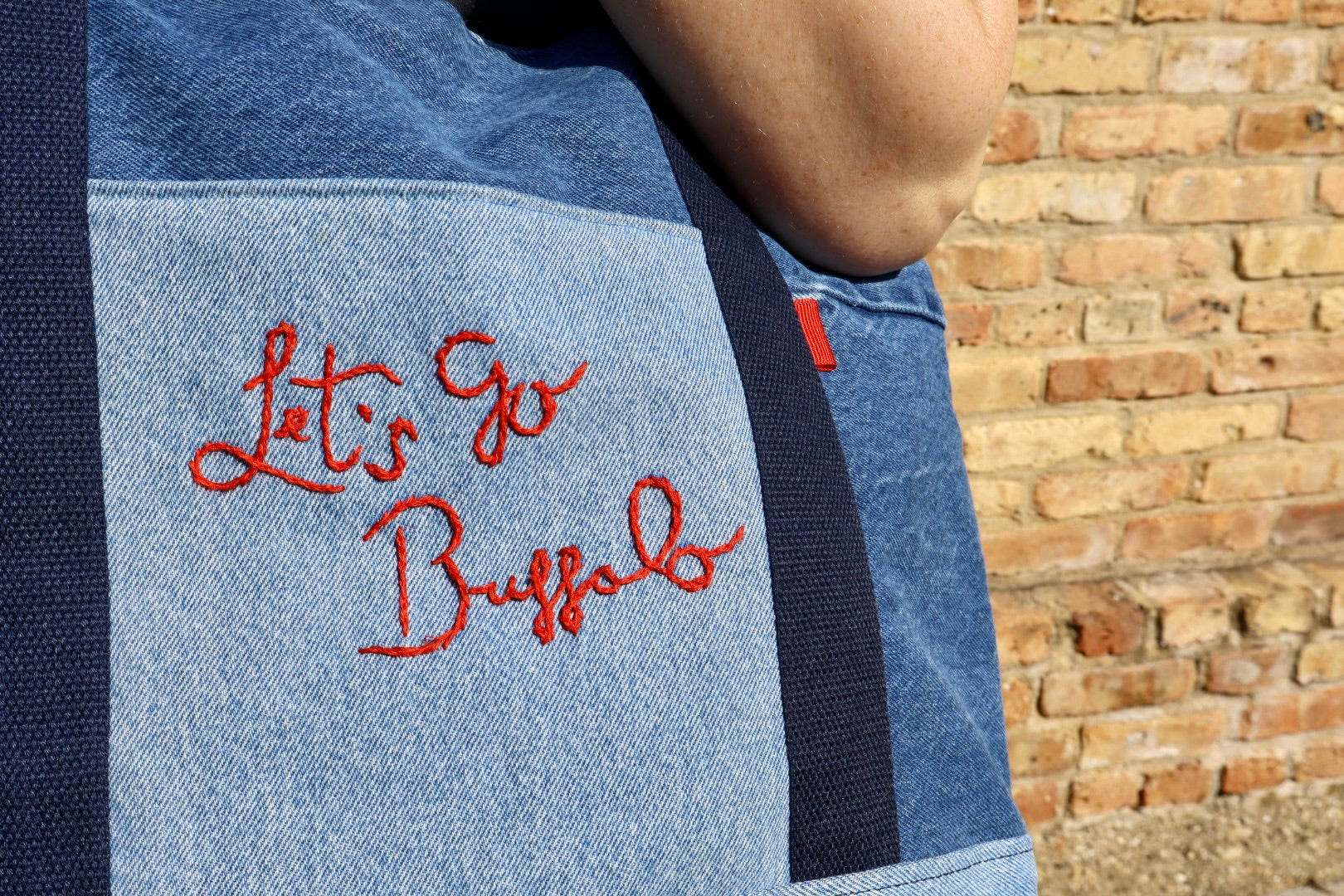 Upcycled Buffalo Bills Tote Bag