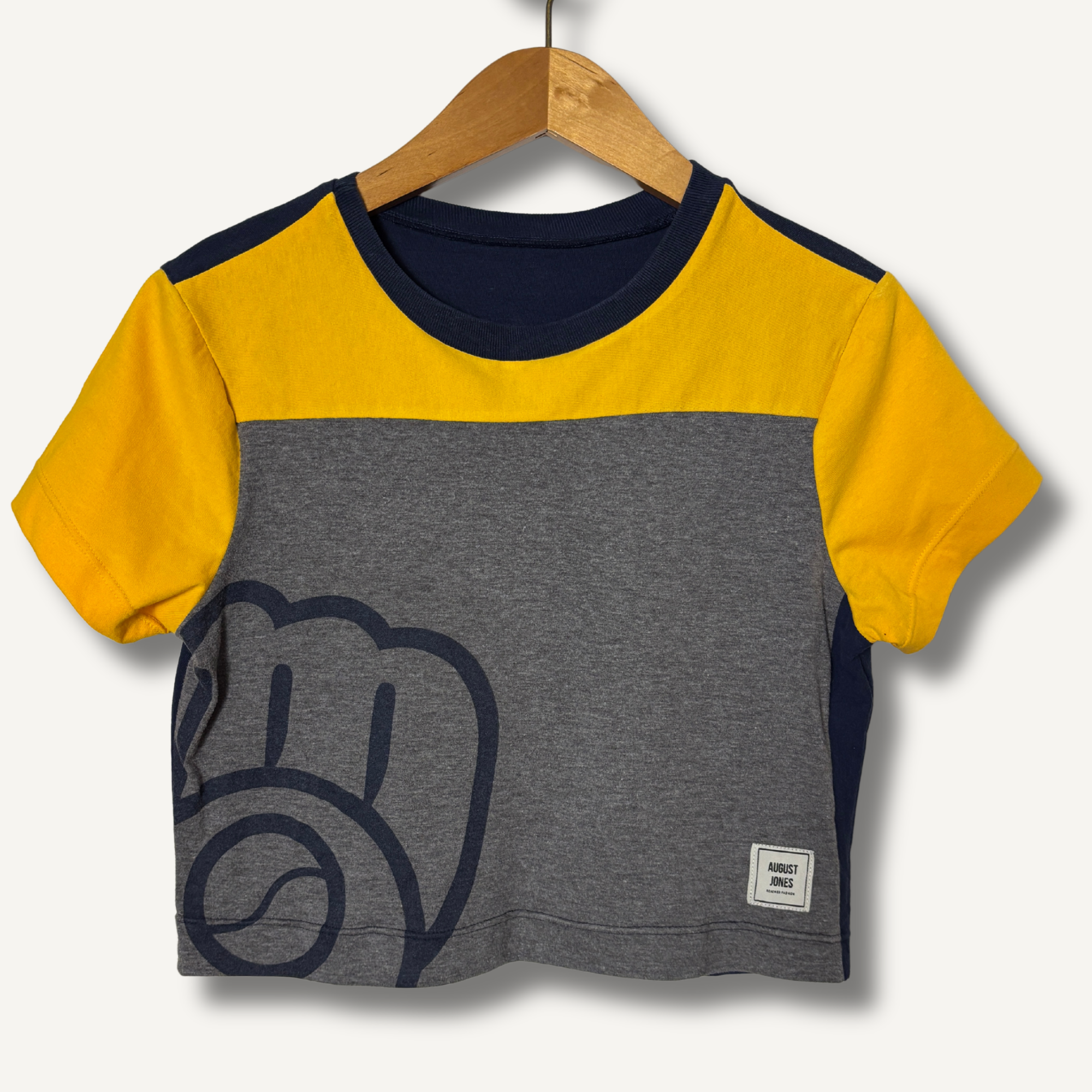Reworked Cropped Milwaukee Brewers T-Shirt -Size Small