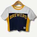 Reworked Cropped Milwaukee Brewers Graphic T -Size Small