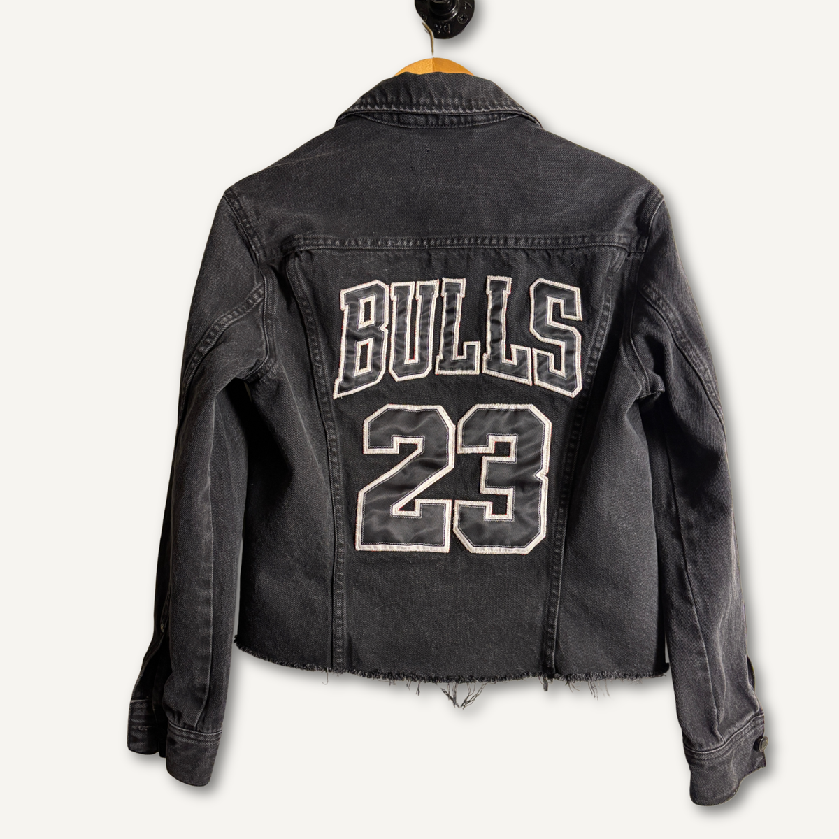 Chicago Bulls Cropped Denim Jacket — Size S