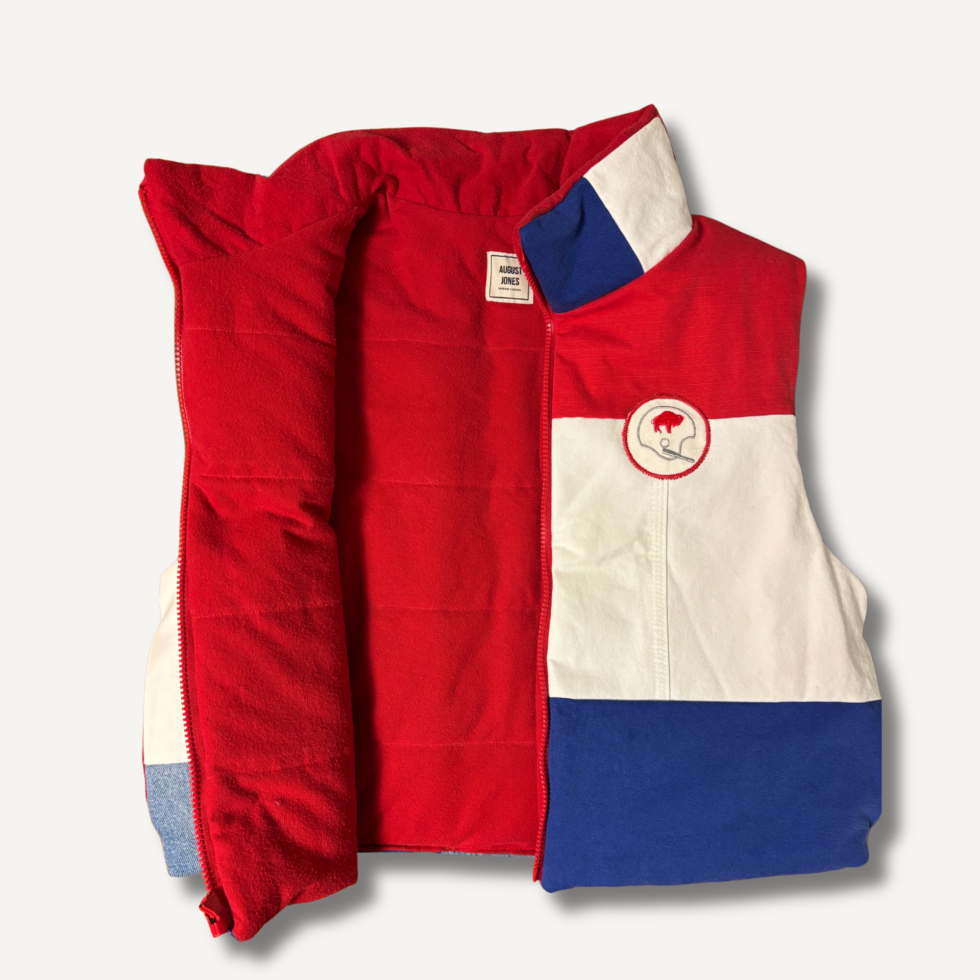 Buffalo Bills Colorblock Patchwork Vest — Size S