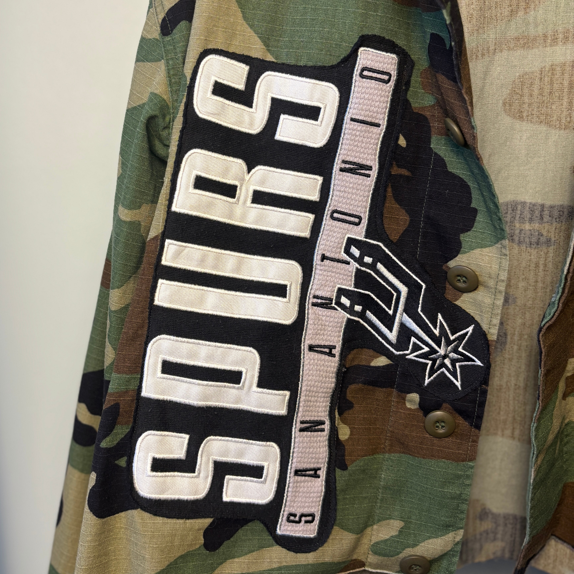 San Antonio Spurs Camo Military Jacket — Size L