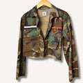 Chicago Bears Cropped Camo Military Jacket — Size S