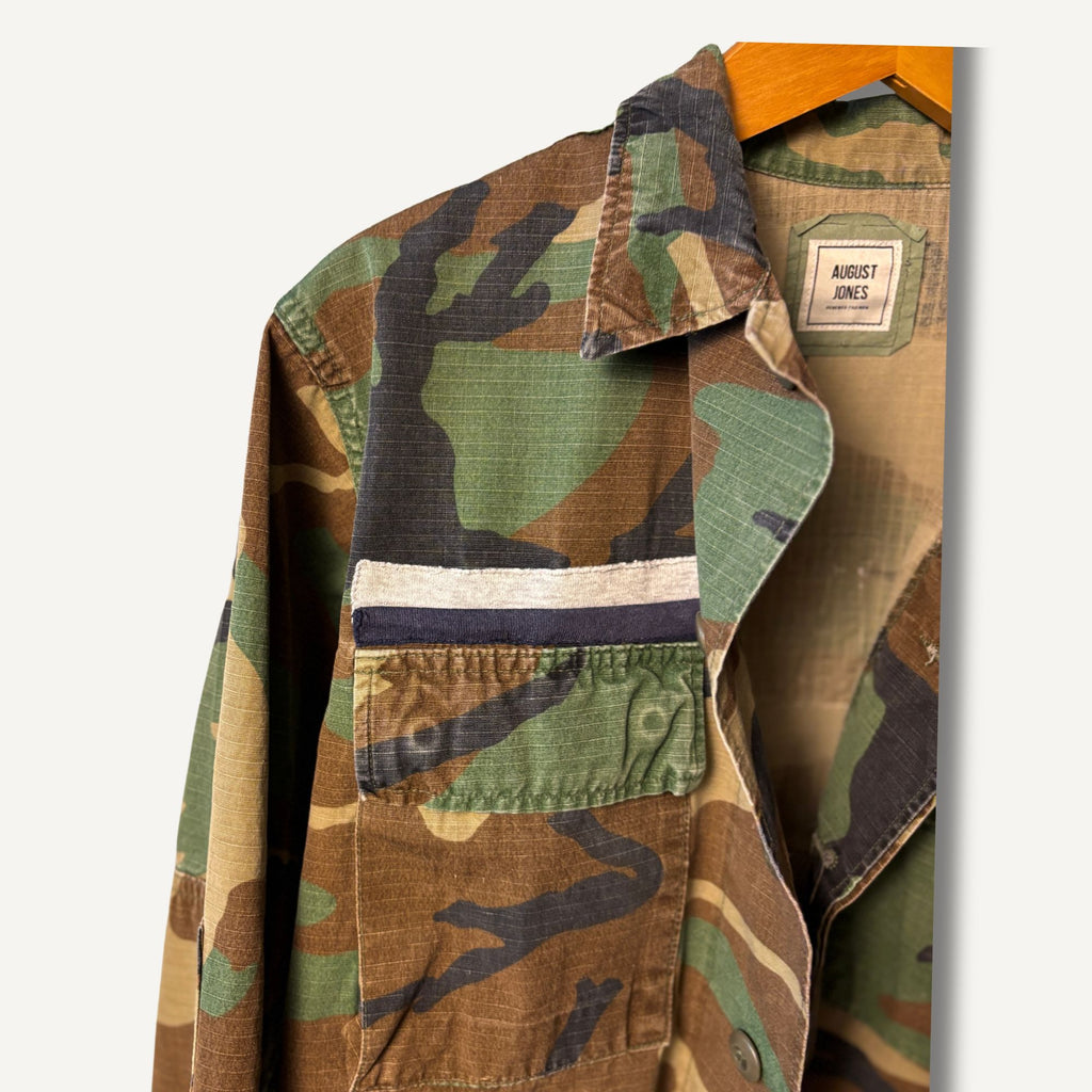 Chicago Bears Cropped Camo Military Jacket — Size S