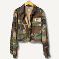 Green Bay Packers Camo Military Jacket — Size L