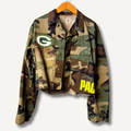 Green Bay Packers Camo Military Jacket — Size M