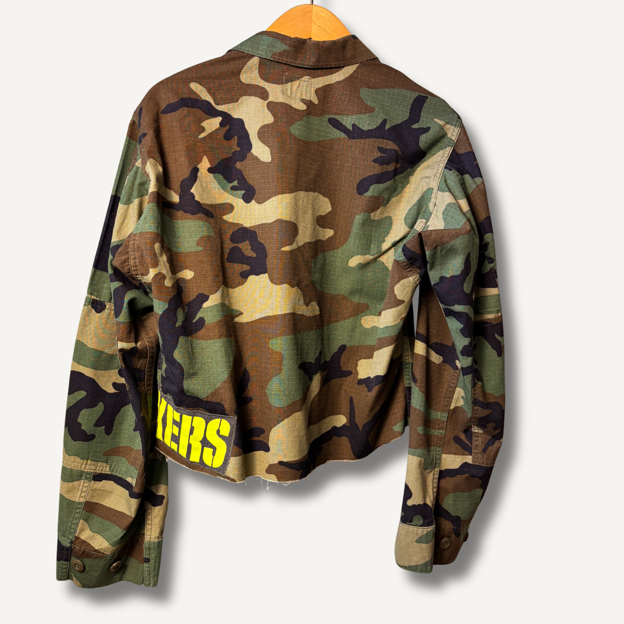 Green Bay Packers Camo Military Jacket — Size M