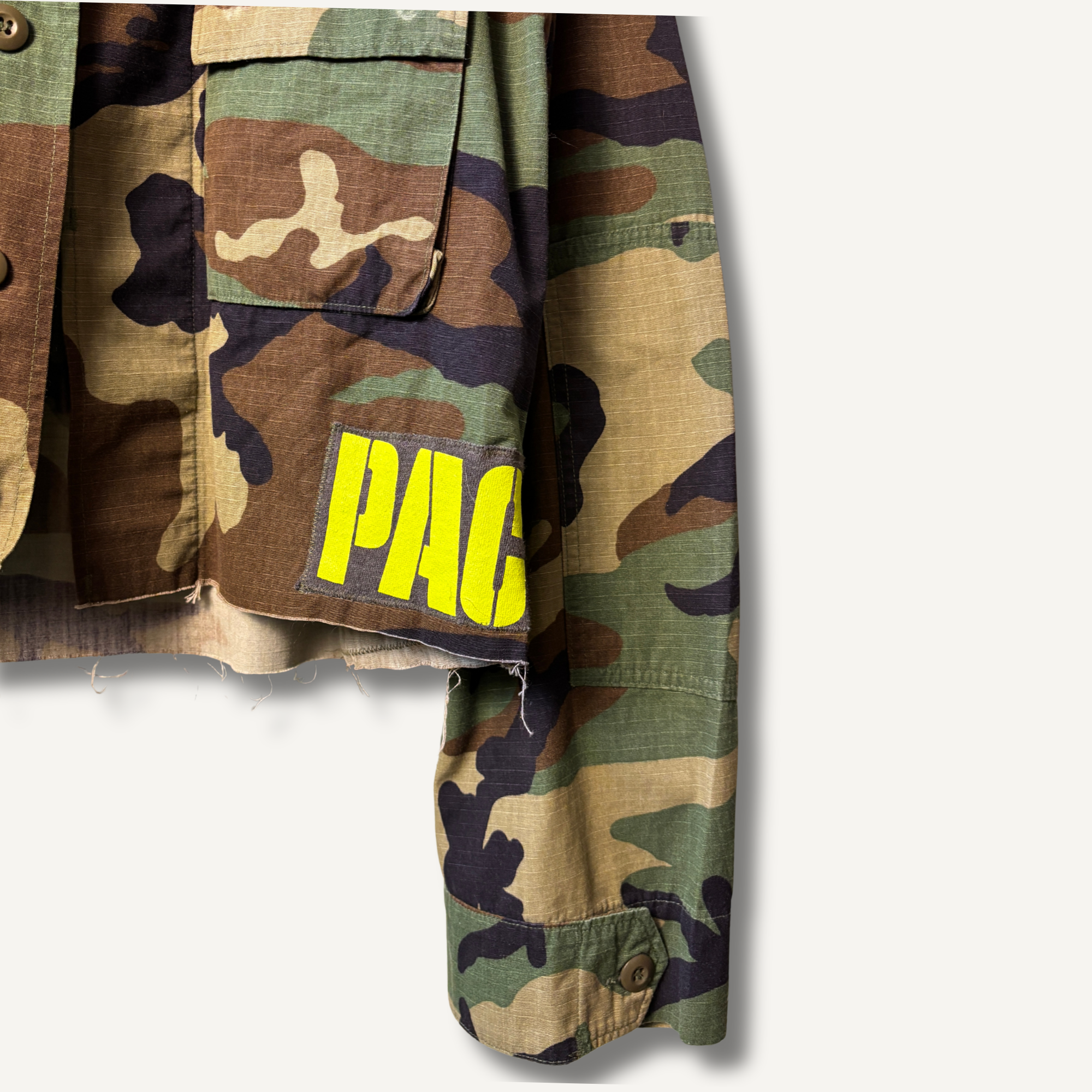 Green Bay Packers Camo Military Jacket — Size M