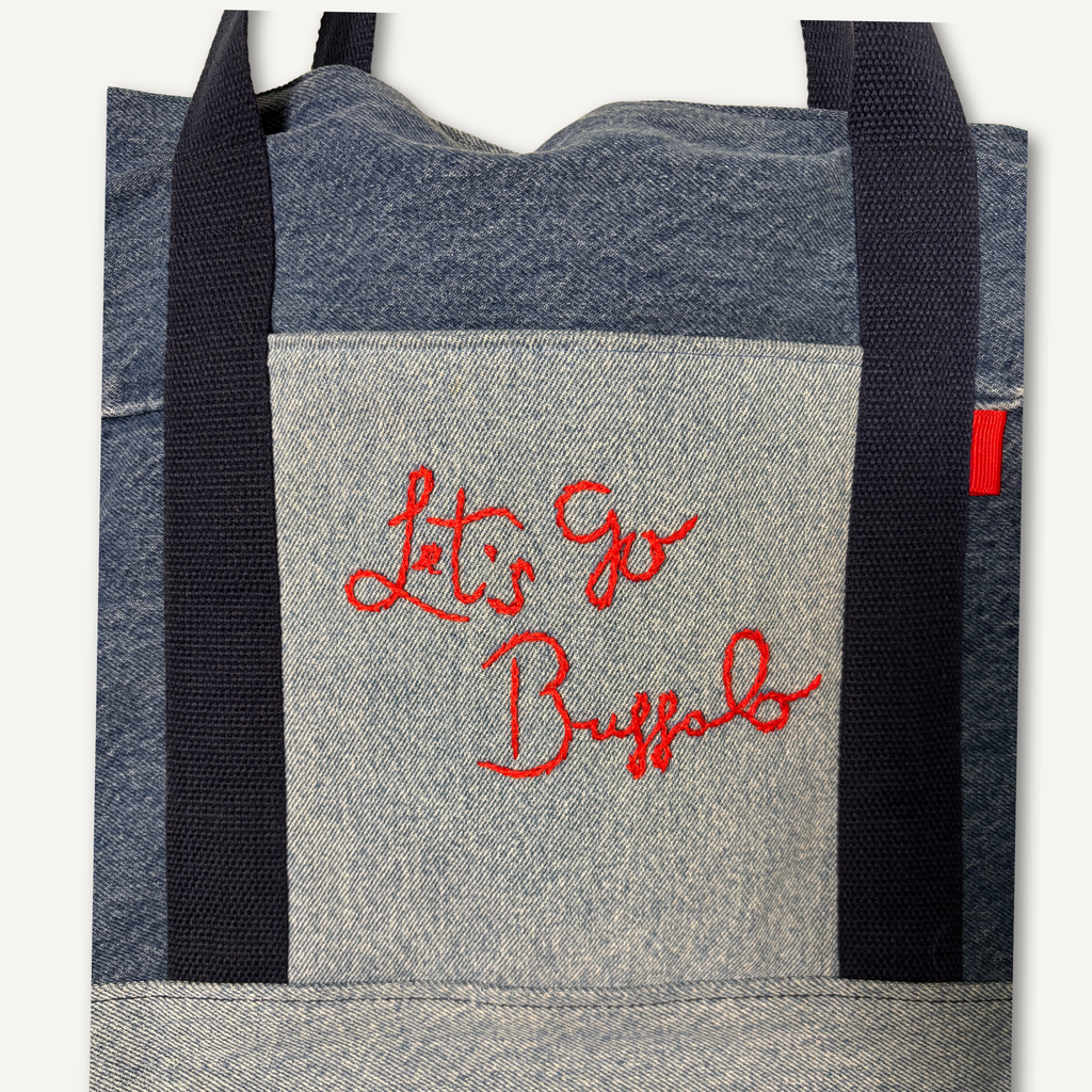 Upcycled Buffalo Bills Tote Bag