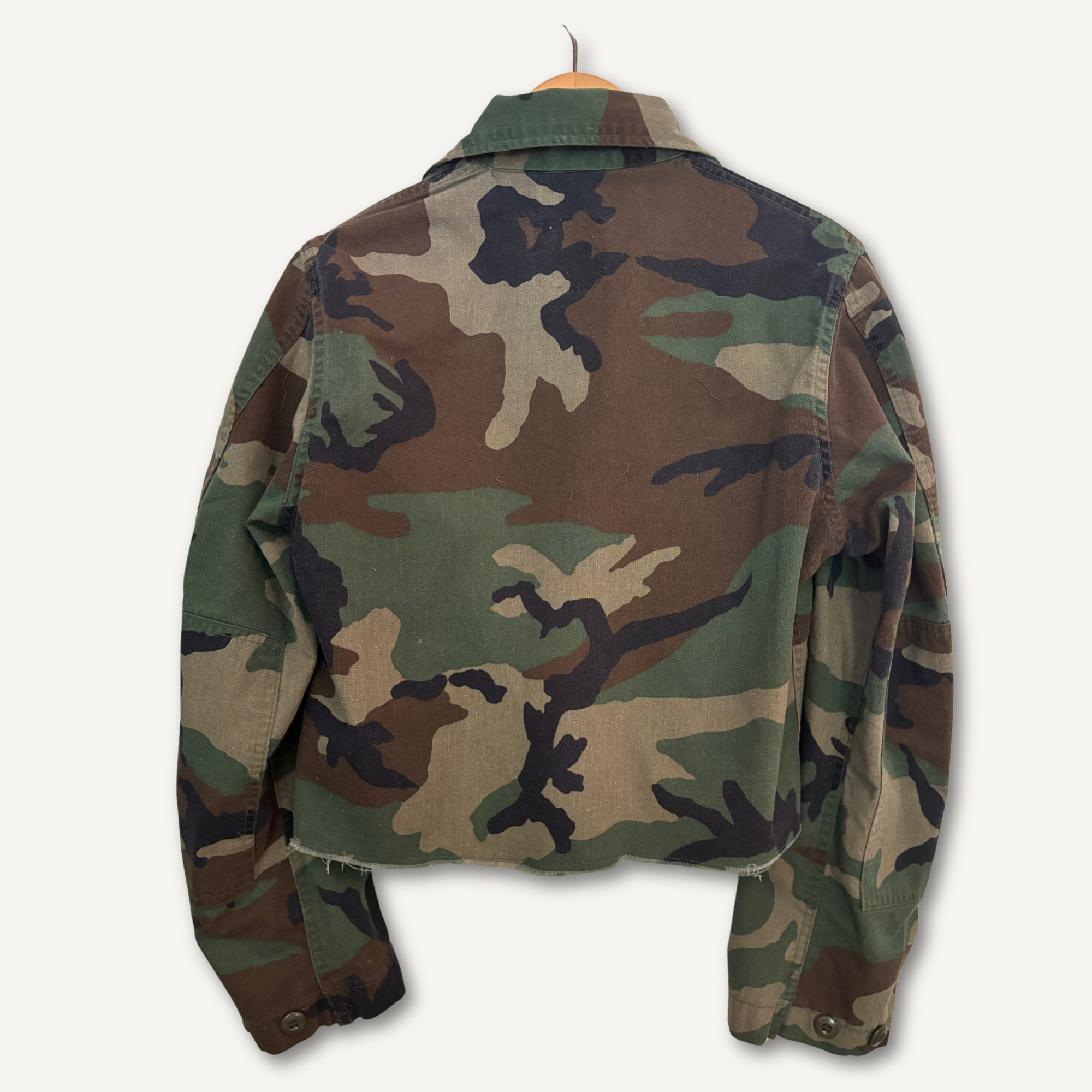 NY Yankees Reworked Cropped Camo Military Jacket — Size M/L