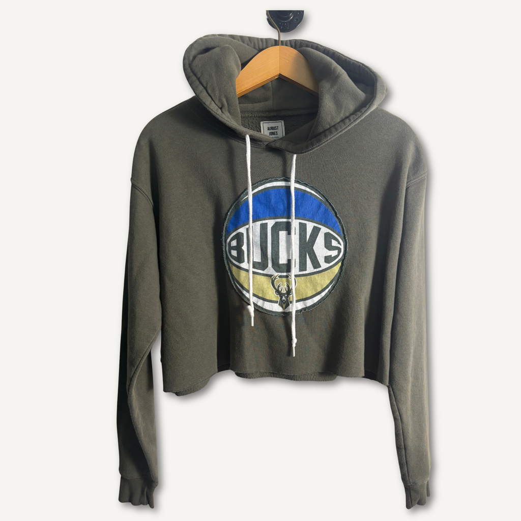 Milwaukee Bucks Cropped Hoodie — Size XS