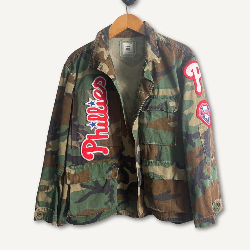 Phillies Camo Military Jacket — Size M