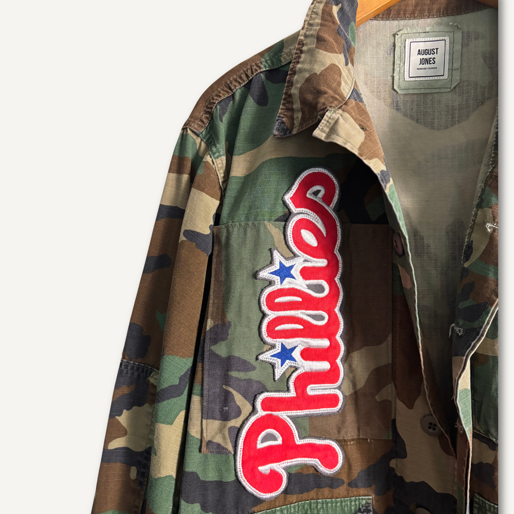 Phillies Camo Military Jacket — Size M
