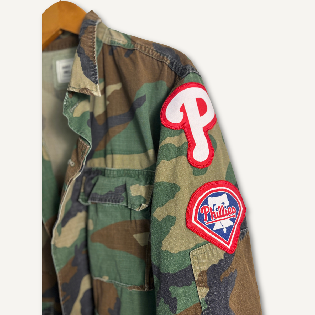 Phillies Camo Military Jacket — Size M