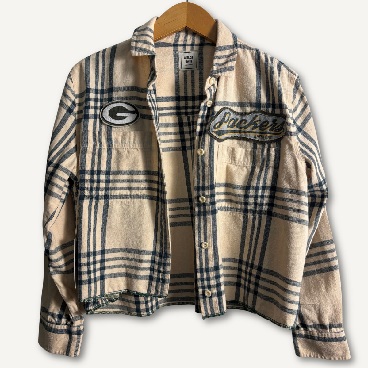 Packers Cropped Flannel— Size S