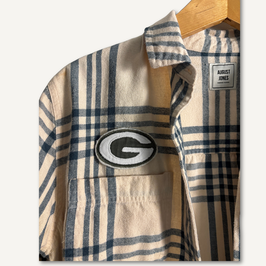 Packers Cropped Flannel— Size S