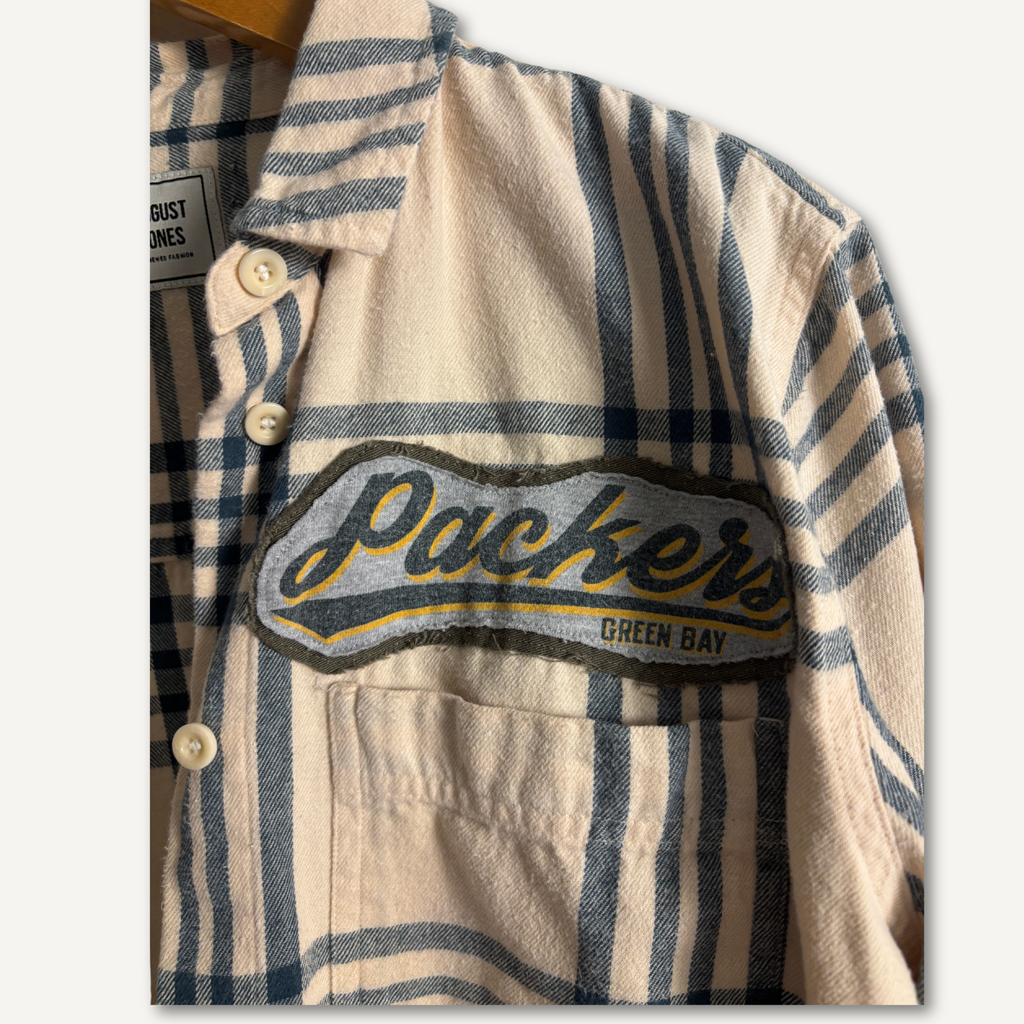Packers Cropped Flannel— Size S