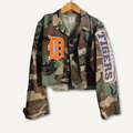 Detroit Tigers Cropped Camo Military Jacket — Size S/M
