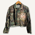 NY Knicks Reworked Cropped Camo Military Jacket — Size S/M