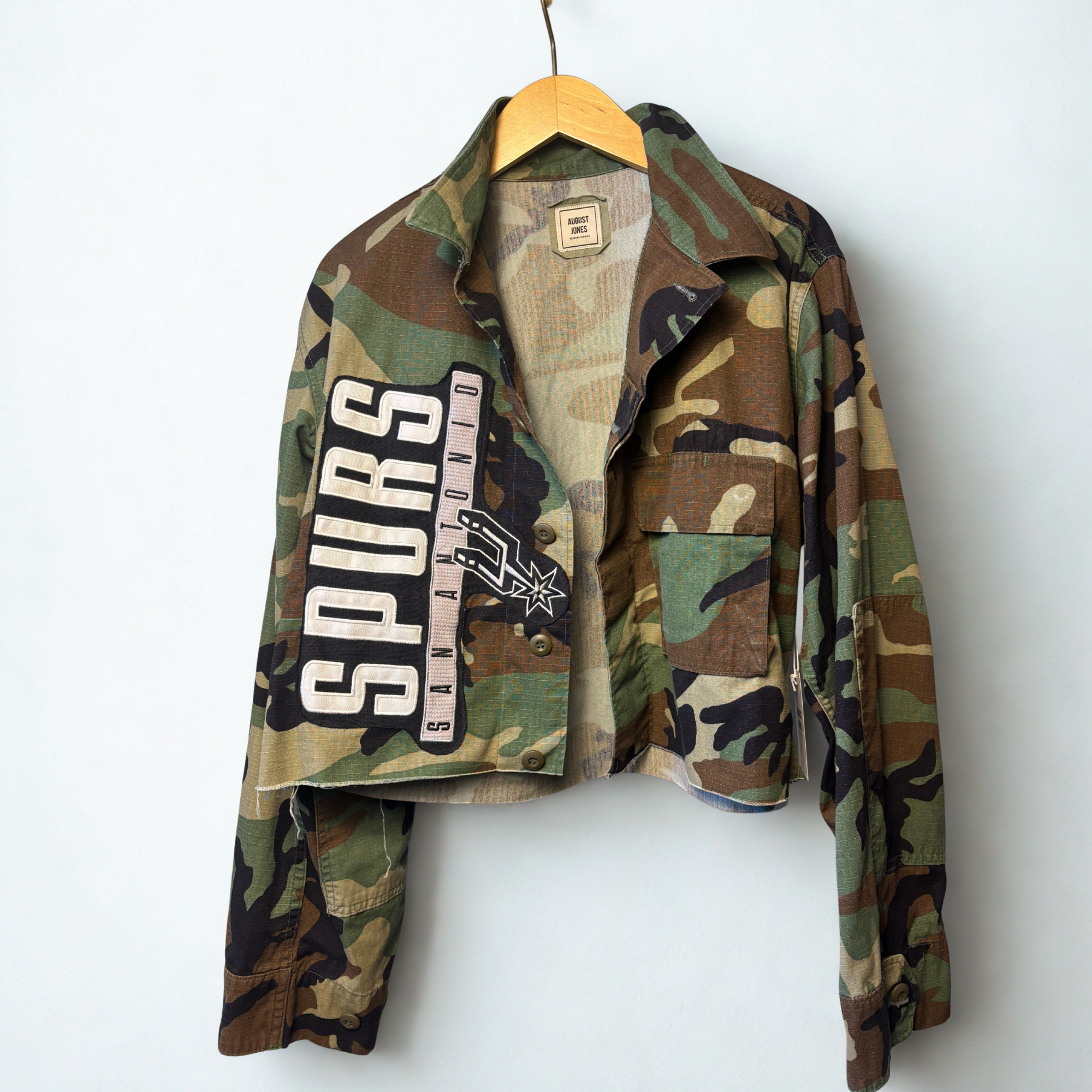 San Antonio Spurs Camo Military Jacket — Size L