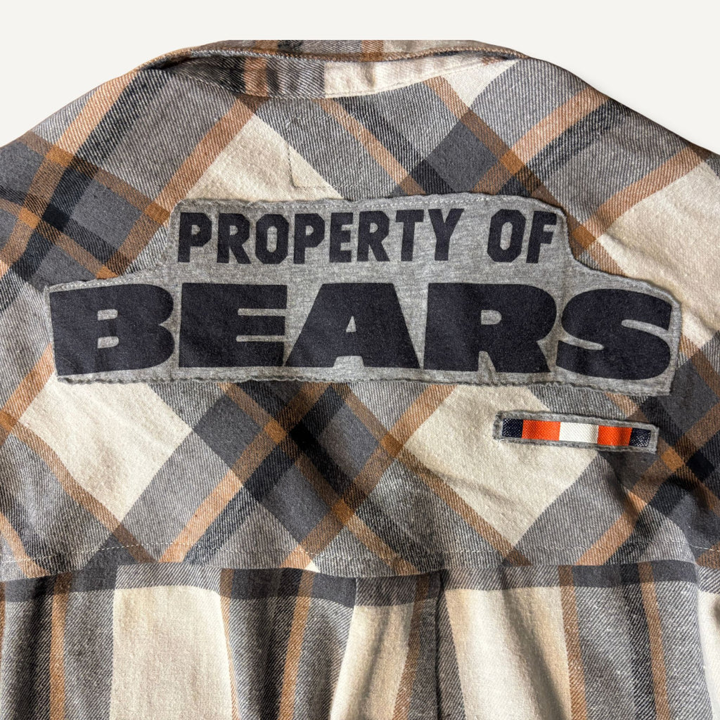 Chicago Bears Cropped Flannel— Size S