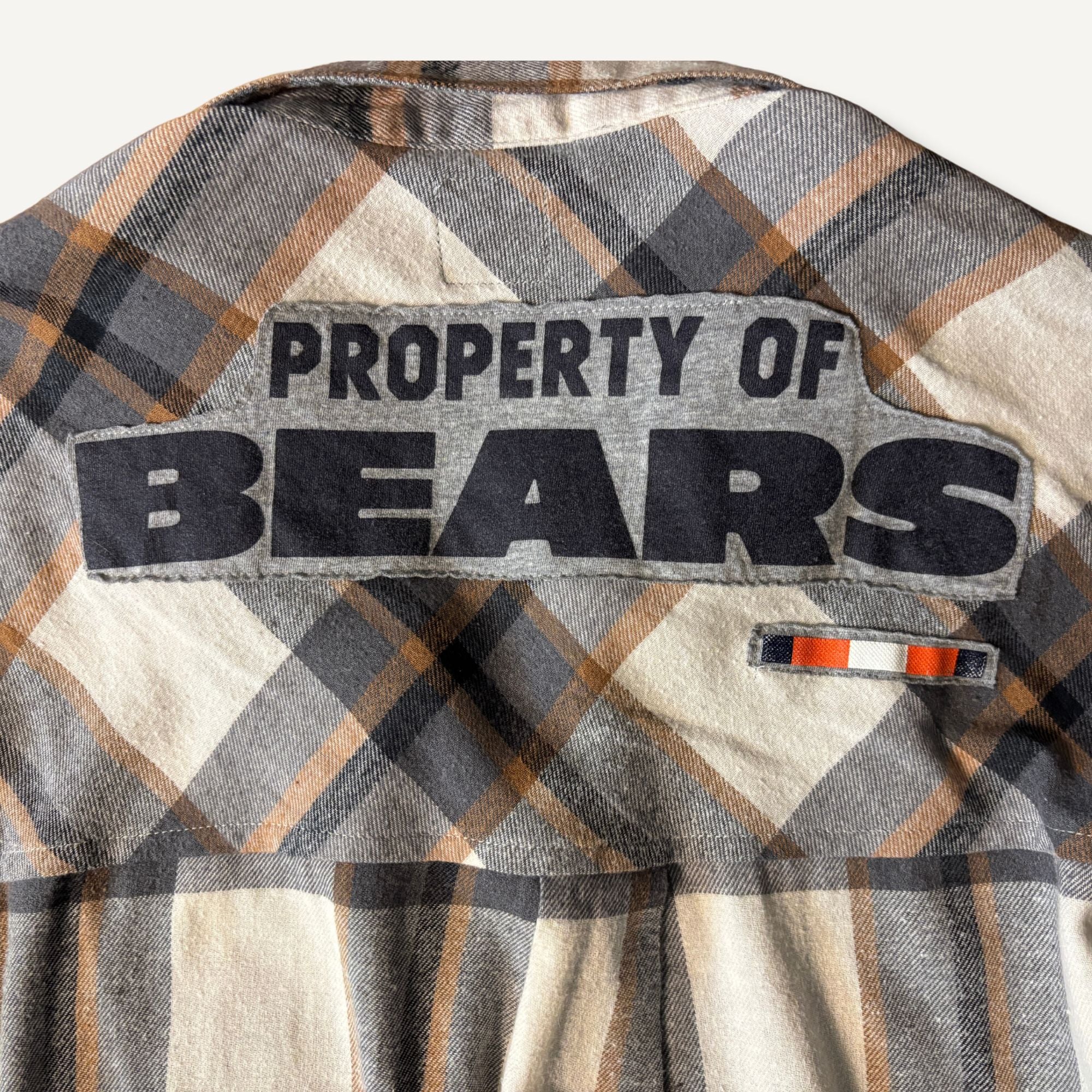 Chicago Bears Cropped Flannel— Size S