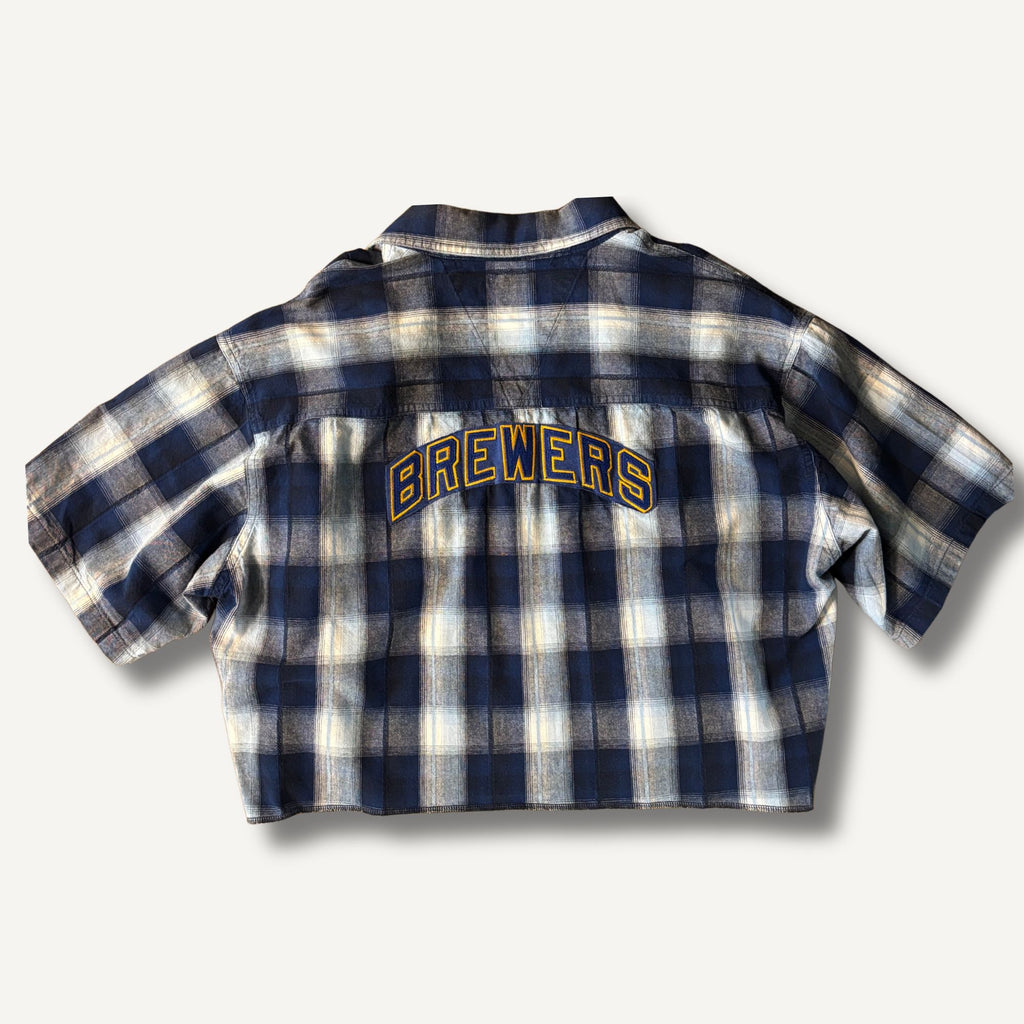 Milwaukee Brewers Cropped Short Sleeve Shirt— Size M