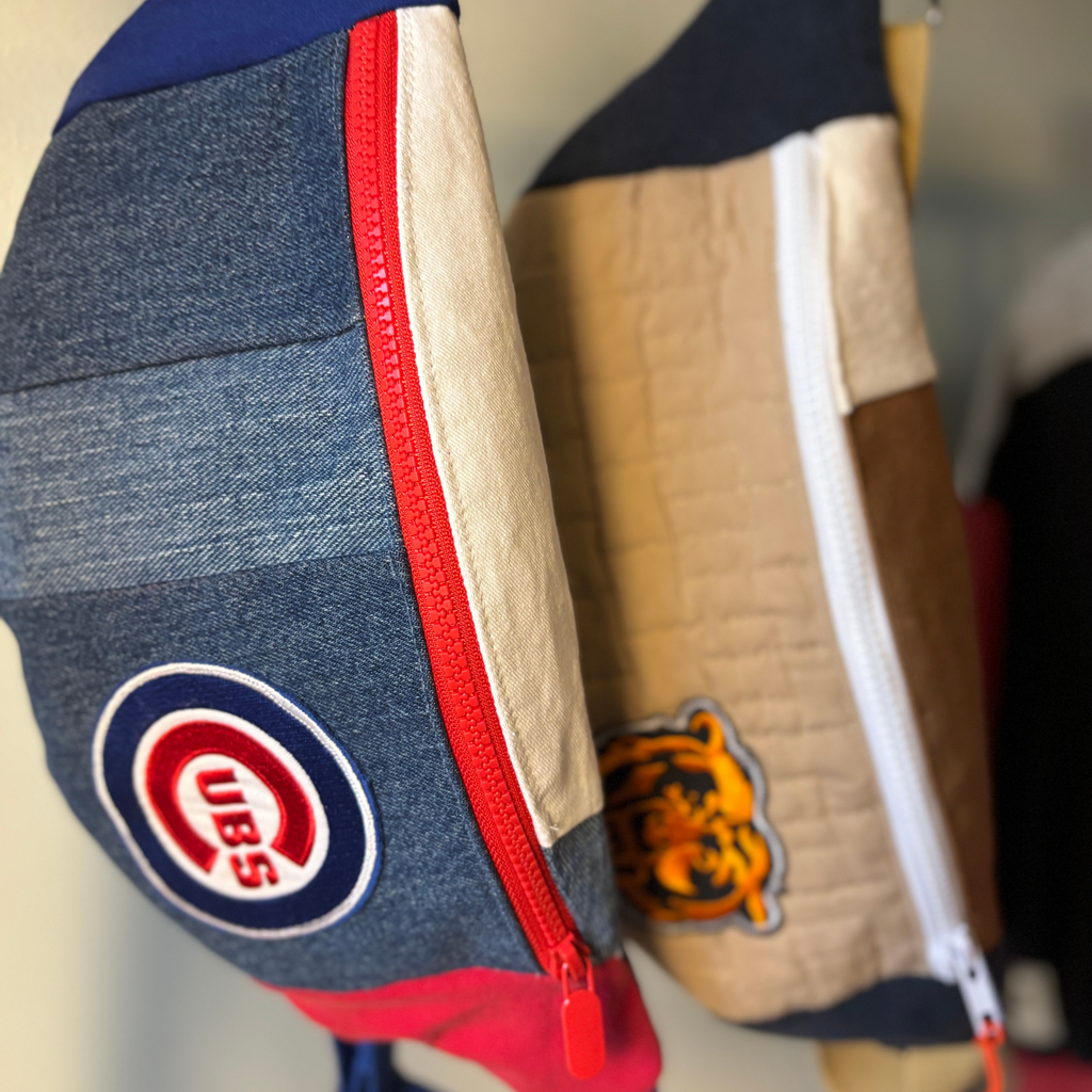 Upcycled Chicago Cubs Sling Bag