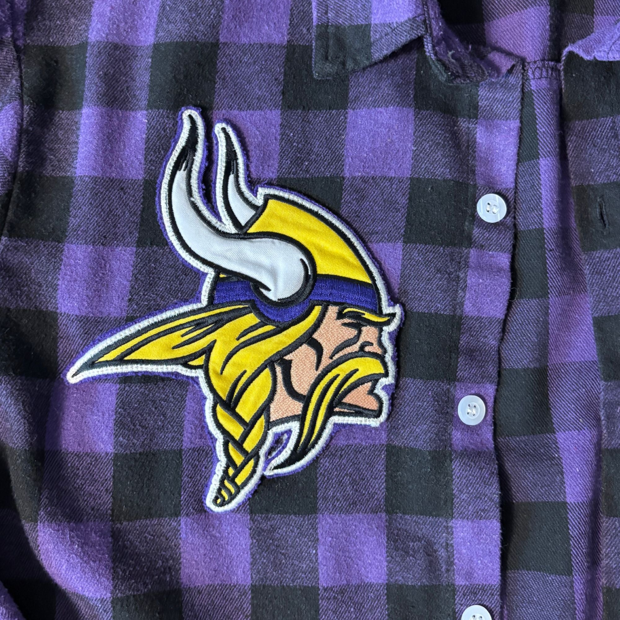 Minnesota Vikings Cropped Flannel— Size S