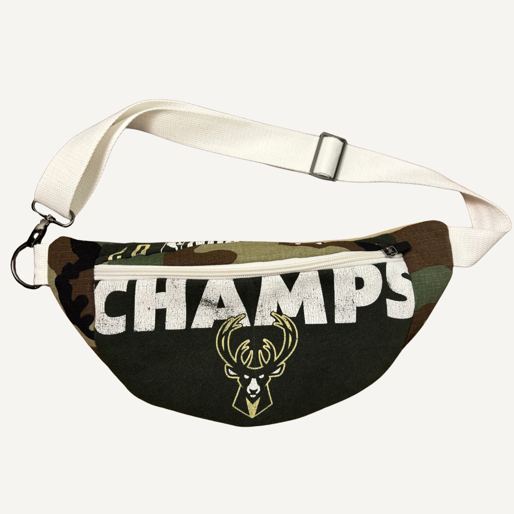 Upcycled Milwaukee Bucks Sling Bag