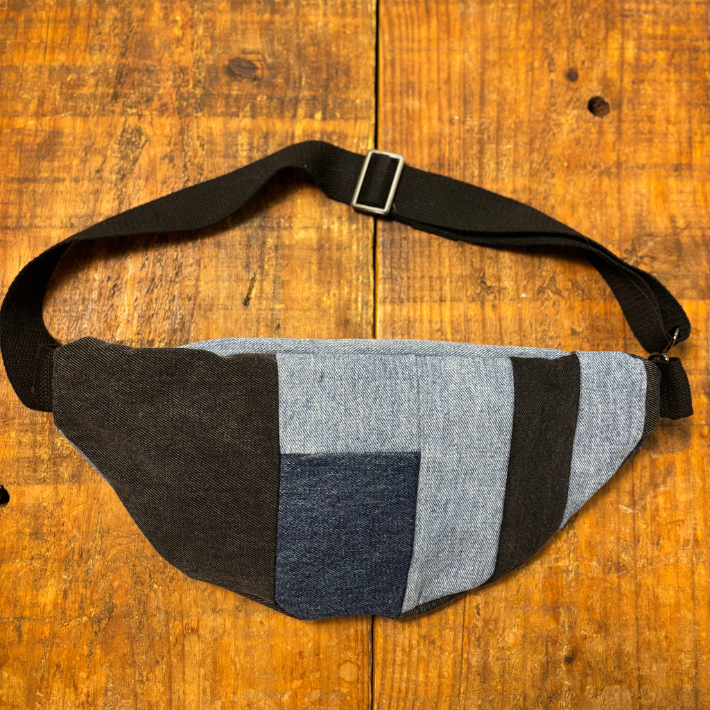 Upcycled Detroit Lions Sling Bag