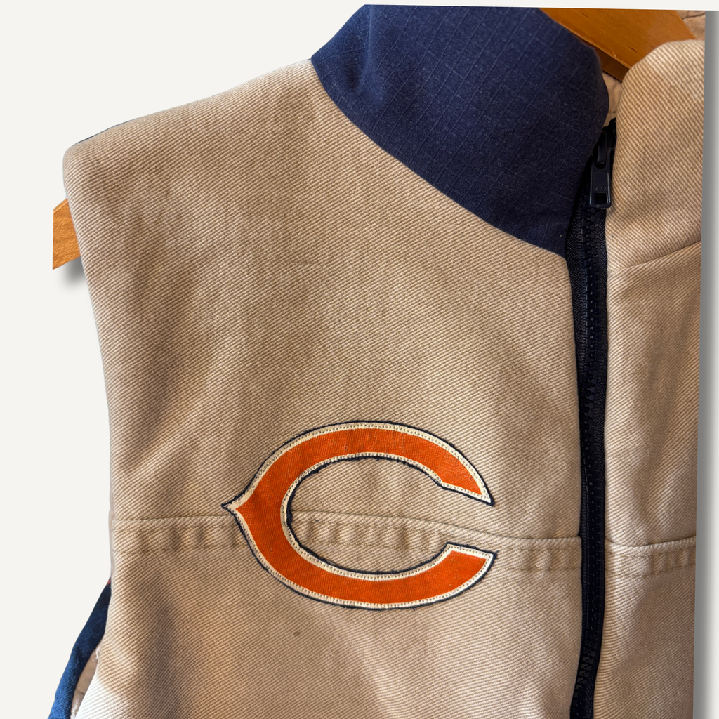 Chicago Bears Khaki & Navy Vest — Size M