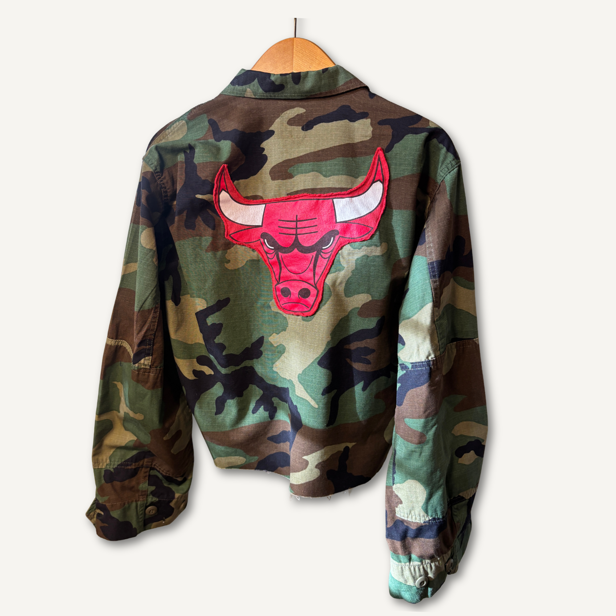 Chicago Bulls Camo Military Jacket — Size M