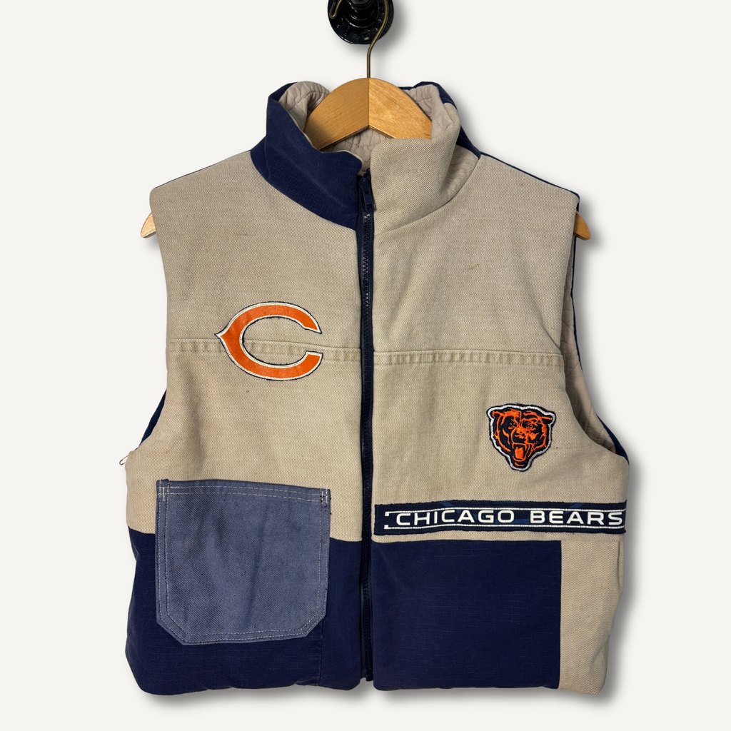 Chicago Bears Khaki & Navy Vest — Size M