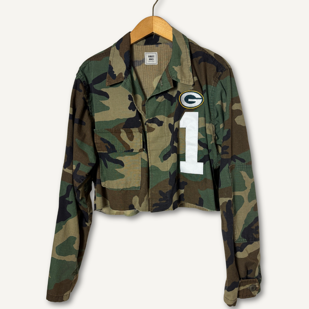 Green Bay Packers Micah Camo Military Jacket — Size M
