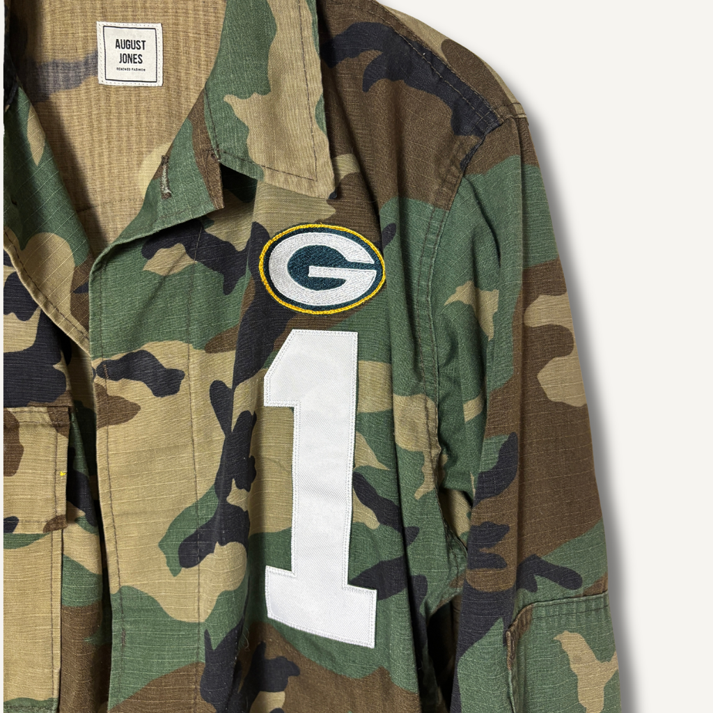 Green Bay Packers Micah Camo Military Jacket — Size M