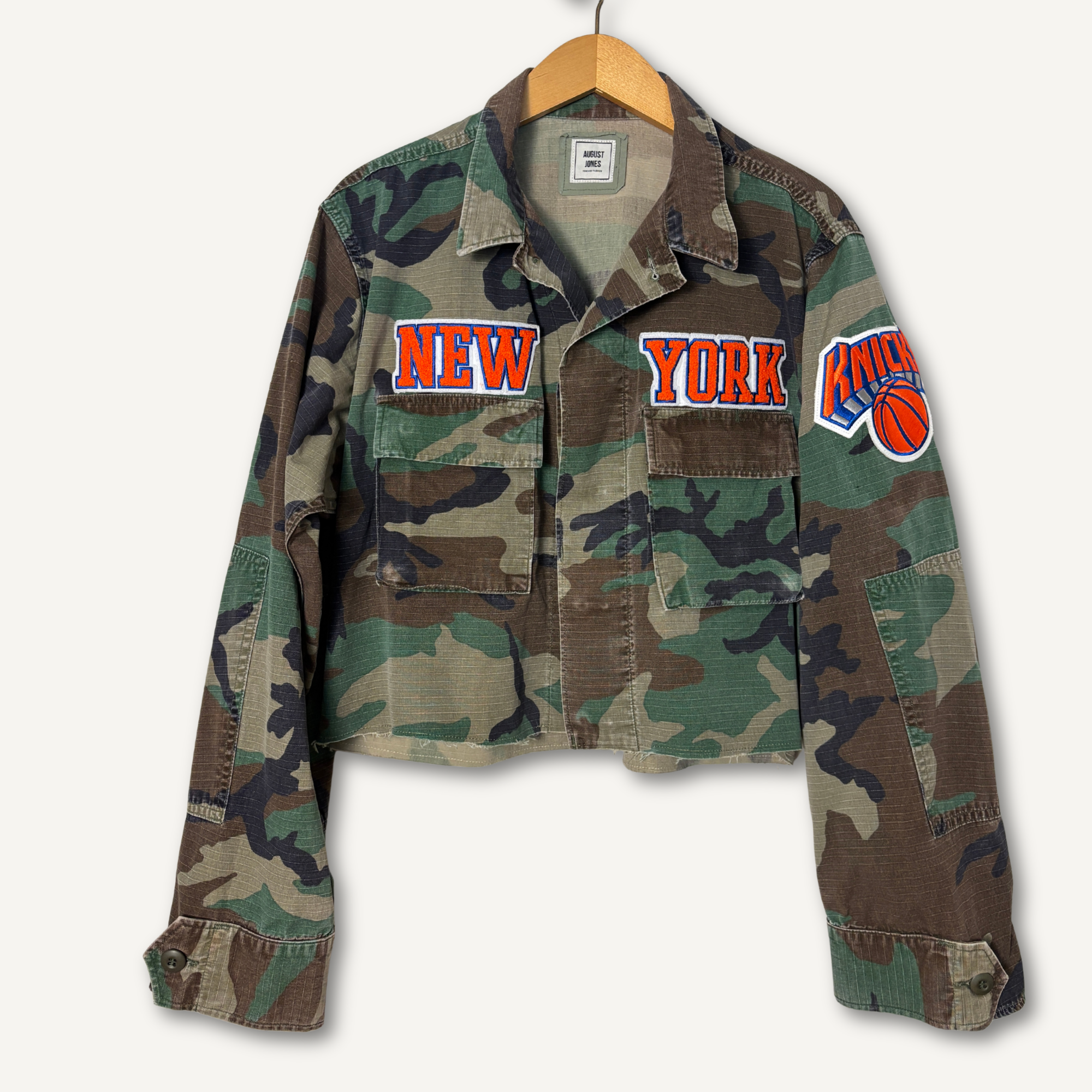New York Knicks Camo Military Jacket — Size L