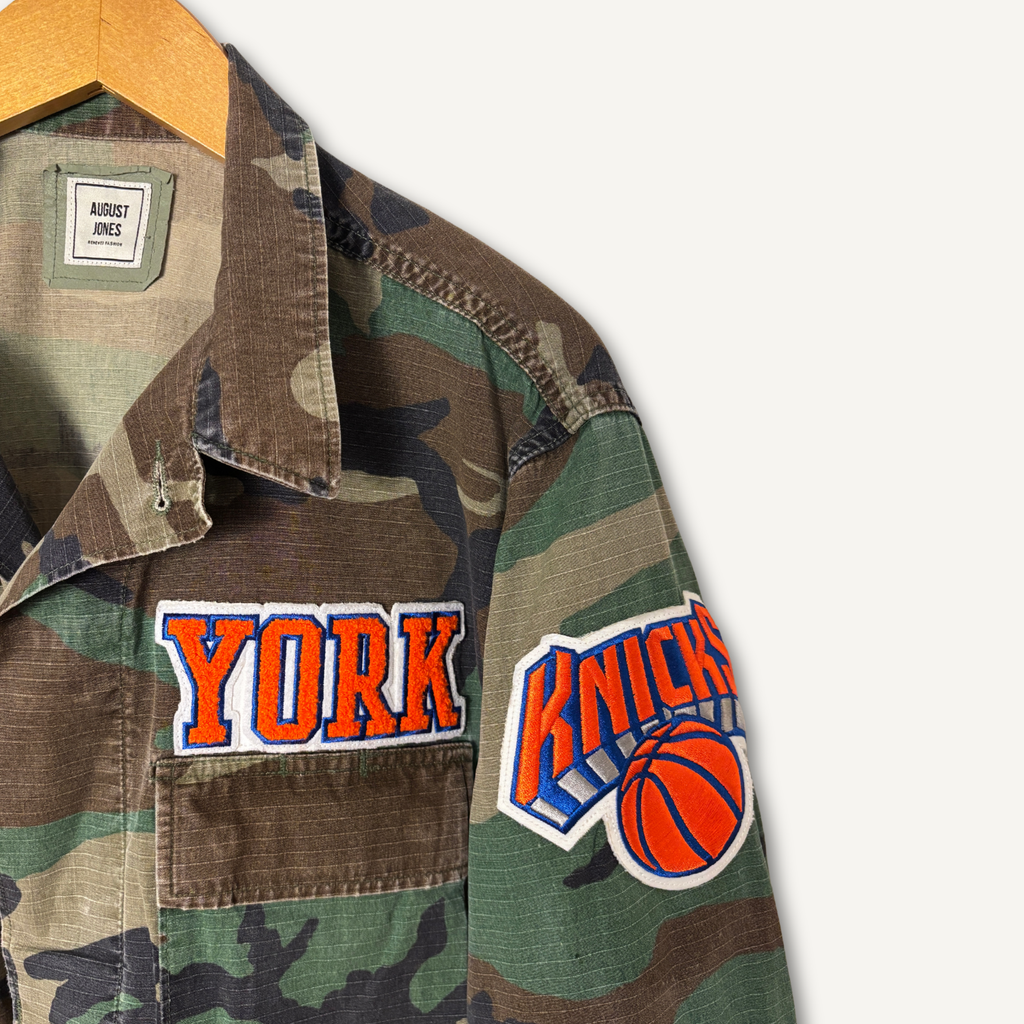 New York Knicks Camo Military Jacket — Size L